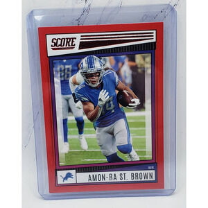 Amon-Ra St. Brown Red 2022 Panini Score Football #84 Detroit Lions